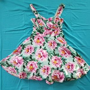 Floral satin dress by Modcloth
